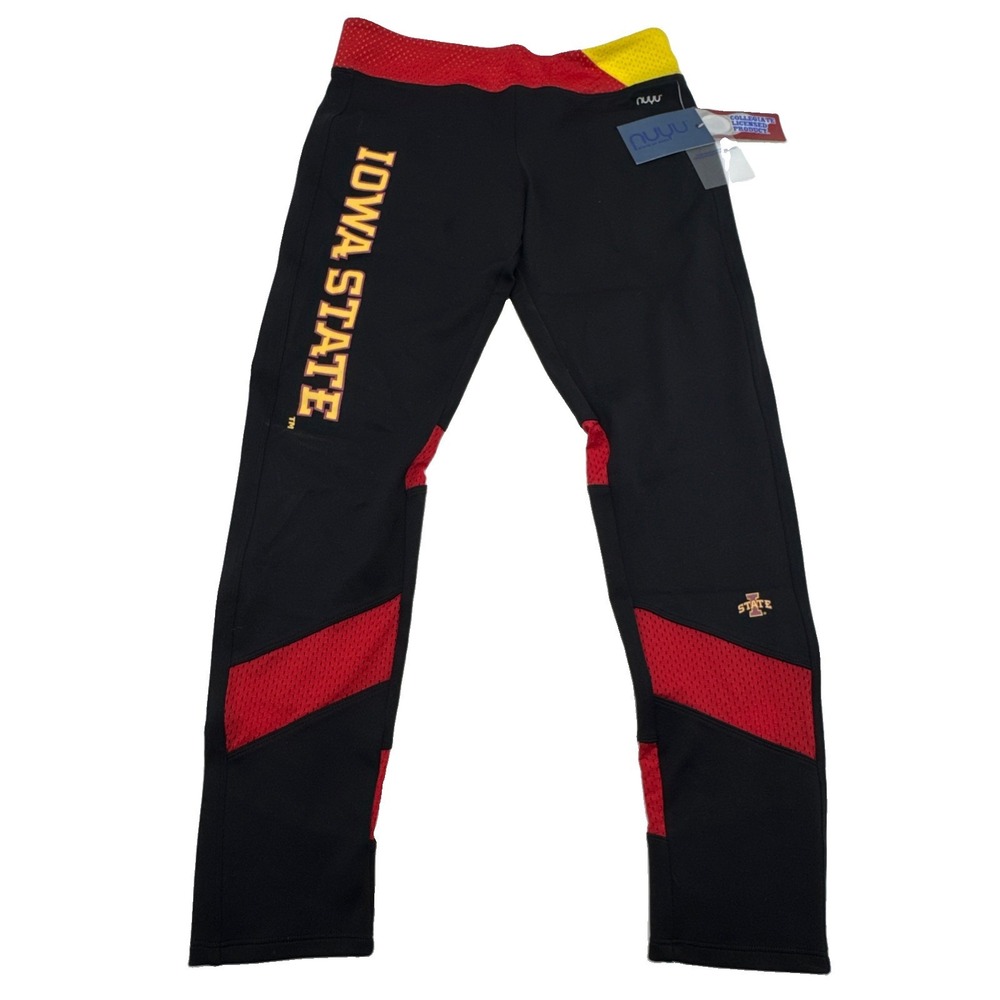 NUYU XL Women's ISU Iowa State Cyclones Leggings Cardinal Red Gold Black OG $70